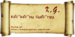 Kökény György névjegykártya